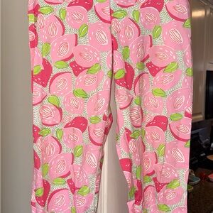 Lilly Pulitzer Size 6 Capri 23” Inseam Pink And Green Fruit